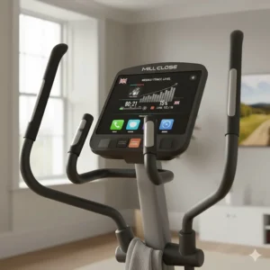 Detail of the magnetic resistance controls on a mid-range elliptical, offering varied intensity for UK fitness levels.