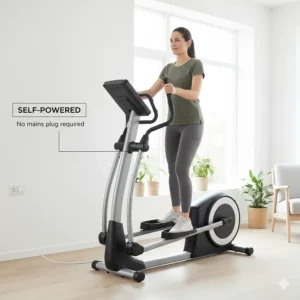 A self-powered home elliptical under £1000 that does not require a mains plug.