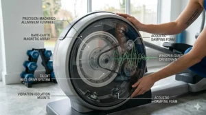 Internal view of a silent magnetic drive system that ensures quiet operation for home use in the UK.