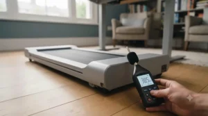 Measuring low decibel levels of a walking pad motor for home use
