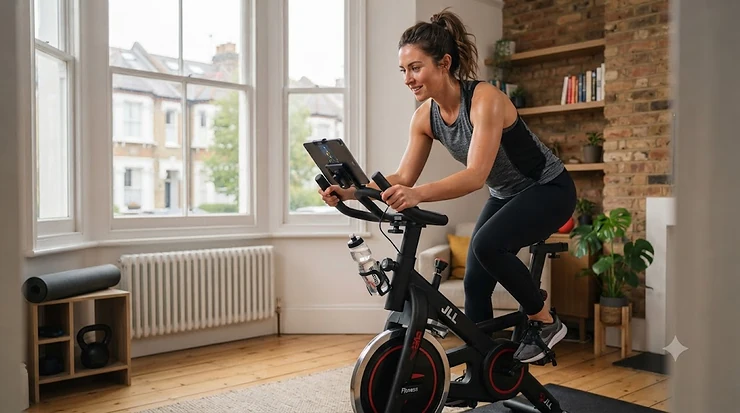 Compact spin bike for home workouts under £300, perfect for small UK living spaces. spin bike under £300