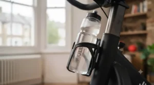 Detailed view of the quiet magnetic resistance dial on a budget-friendly spin bike.