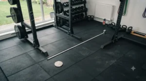 Measuring floor space for a home gym rack installation in a UK property