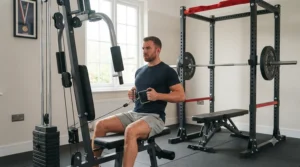 Chart illustrating the initial purchase price and long-term upgrade costs of multi gyms versus power racks for UK home gym setups.