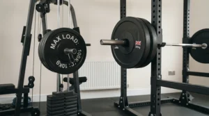 Comparison of maximum load capacities, contrasting heavy-duty steel power racks with standard multi gym weight stacks.