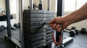 A heavy-duty functional trainer for home gym training with visible weight stacks for progressive overload
